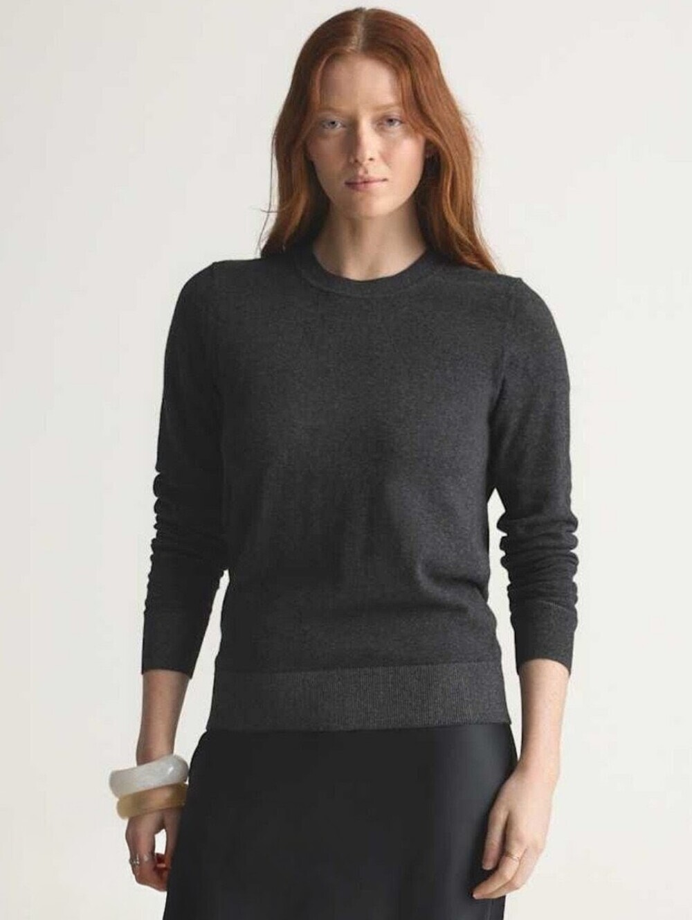 Quince 100% Mongolian Cashmere Charcoal Crewneck Sweater - Women's Sz XS
